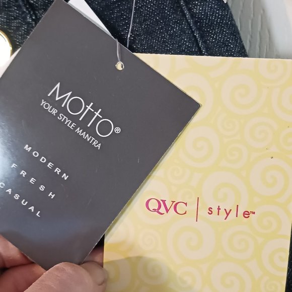 MOTTO‎ QVC WOMENS DENIM CROP JEANS SZ 8. NWT - Picture 7 of 9